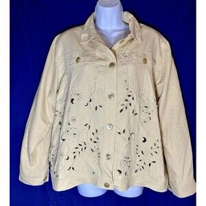 Oleg Cassini Women's Vintage Tan Suede Sweater Jacket Size M